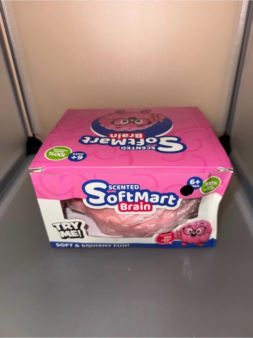 Softmart Jumbo Scented Brain Squishy Pink